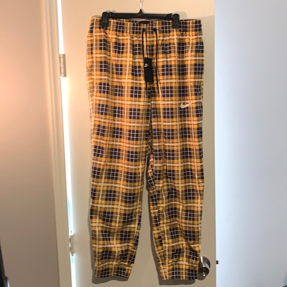 Nike Woven Plaid Track Pants - Picture 1 of 6